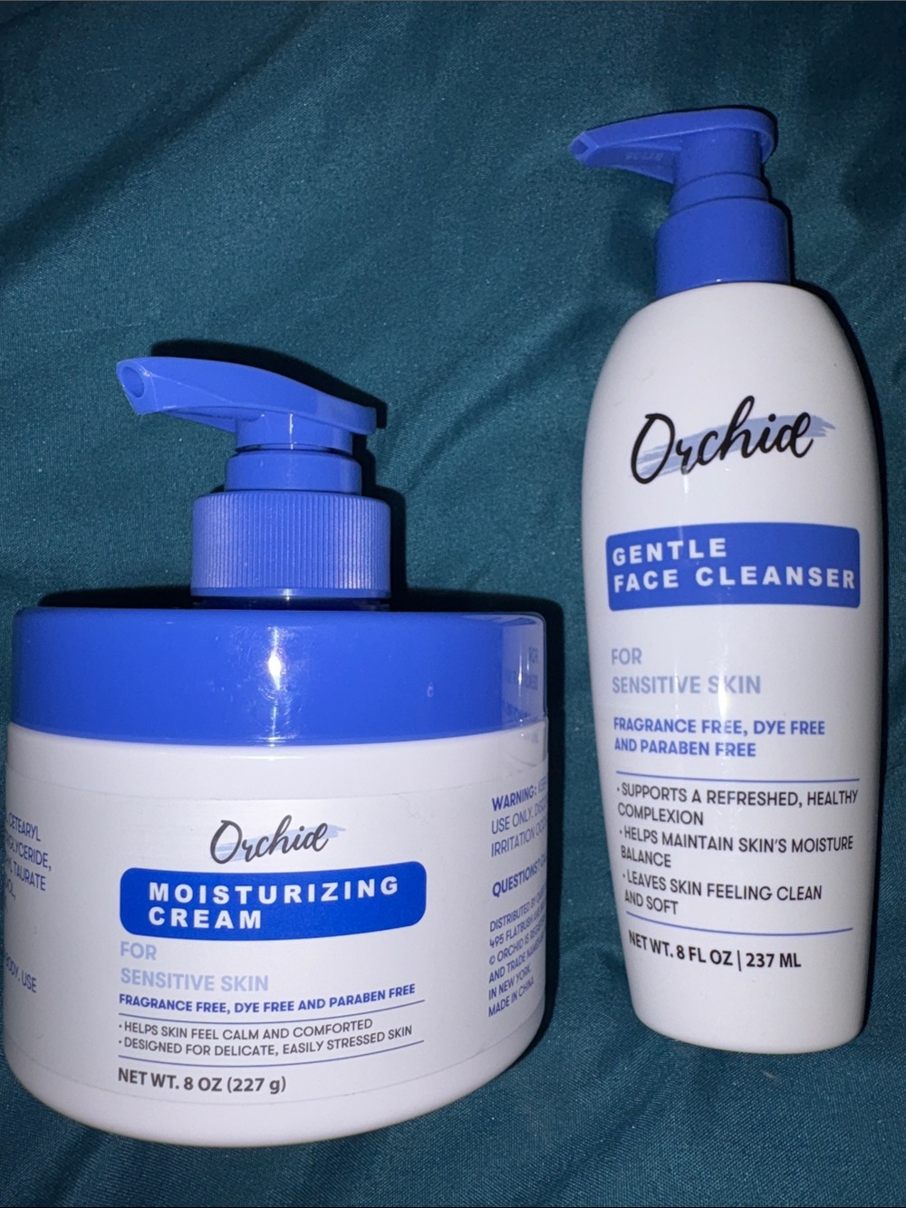 Orchid Moisturizing Cream & Gentle Face Cleanser - Sensitive Skin